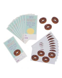 Donut Scented Sticker Valentine’s Day Cards
