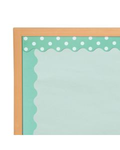 Double-Sided Solid and Polka Dot Bulletin Board Borders - Mint