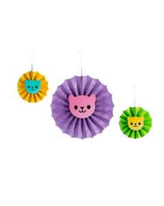 DreamWorks Gabby's Dollhouse Party Hanging Paper Fans - 3 Pc.
