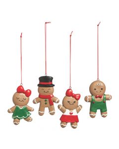Dressed Up Gingerbread Ornaments