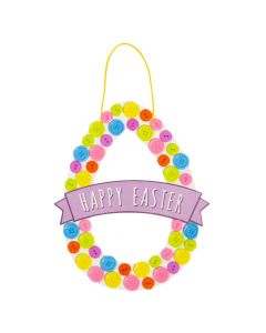 Easter Egg Button Wreath Craft Kit
