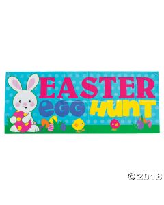 Easter Egg Hunt Plastic Banner