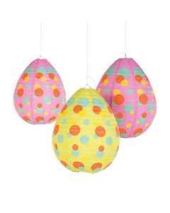 Easter Egg-Shaped Hanging Paper Lanterns
