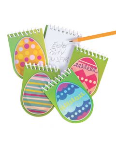 Easter Egg-Shaped Spiral Notepads