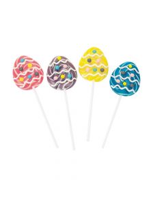 Easter Egg-Shaped Swirl Lollipops