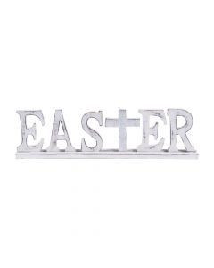 Easter Tabletop Sign with Metallic Cross
