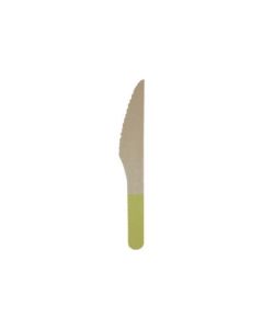 Eco Wooden Lime Green Chevron Knives
