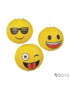 Emoji Hanging Paper Lanterns