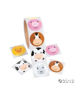 Farm Animal Face Stickers