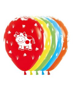 Farms Friends Assorted Fashion Solid Balloons 30cm
