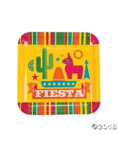 Fiesta Party Paper Dinner Plates