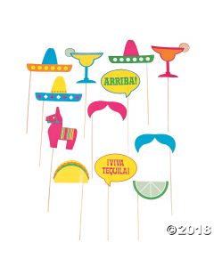Fiesta Party Photo Stick Props