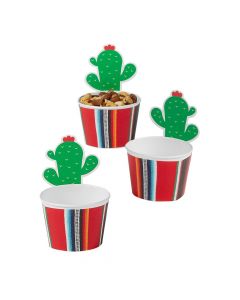 Fiesta Serape Snack Cups with Cactus