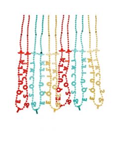 Fiesta Tacos and Tequila Beaded Necklaces