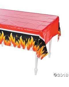 Firefighter Party Plastic Tablecloth