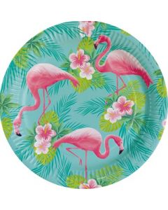Flamingo Paradise Paper Plates