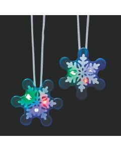 Flashing Winter Snowflake Necklaces