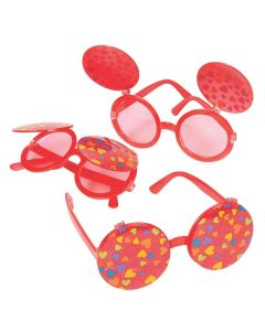 Flip-Up Valentine Hearts Sunglasses