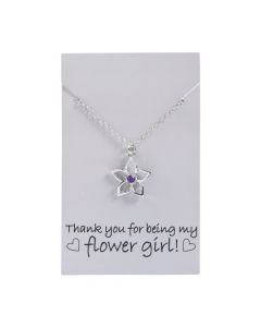Flower Girl Thank You Necklace
