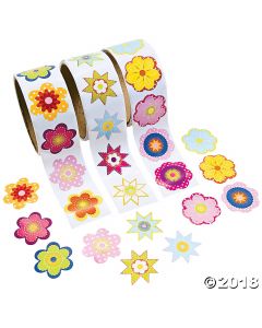 Flower Rolls of Stickers Assortment