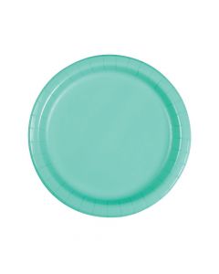 Fresh Mint Green Round Dinner Paper Plates