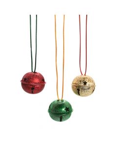 Frosted Jingle Bell Necklaces