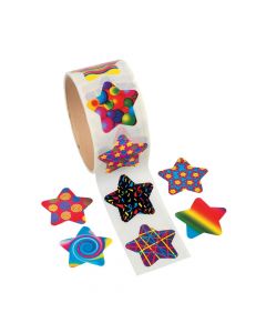 Funky Star Sticker Rolls
