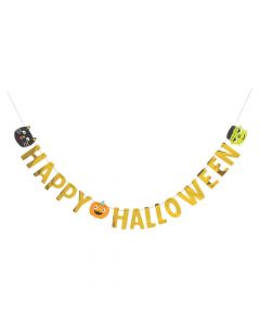 Ghoul Gang Banner Happy Halloween Decoration