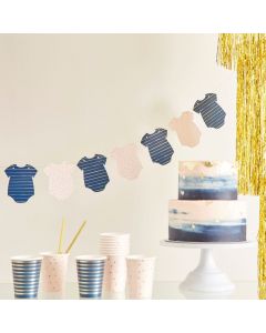 Ginger Ray Pink and Navy Onesie Baby Shower Garland