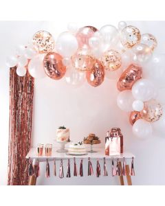 Ginger Ray Rose Gold Balloon Arch Kit