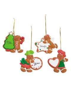 Gingerbread Characters with Cookie Christmas Ornaments