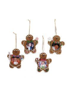 Gingerbread Man Picture Frame Christmas Ornaments
