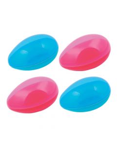 Ginormous Blue and Pink Plastic Easter Eggs - 12 Pc.