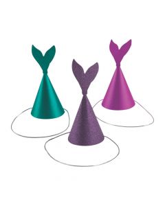 Glitter Mermaid Cone Party Hats