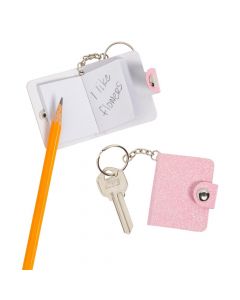Glitter Mini Notebook Keychains