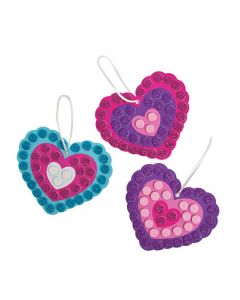 Glitter Mosaic Heart Ornament Craft Kit