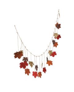 Glittered Maple Leaves Garland