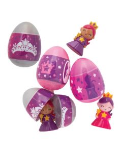 Glitzy Princess Toy-Filled Easter Eggs - 12 Pc.