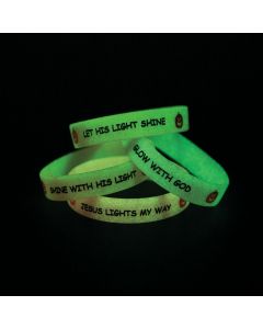 Glow-in-the Dark Christian Pumpkin Bracelets