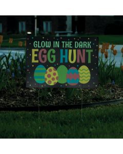 Glow-In-The-Dark Easter Egg Hunt Yard Sign