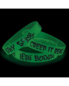 Glow-in-the-Dark Halloween Rubber Bracelets