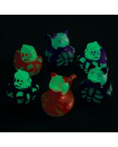Glow-in-the-Dark Halloween Skeleton Rubber Ducky Assortment