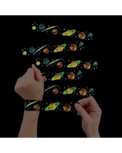 Glow-in-the-Dark Space Slap Bracelets