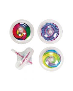 Glow-in-the-Dark Tie-Dyed Spin Tops