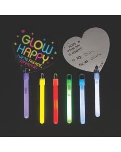 Glow Sticks with Valentine's Day Cards