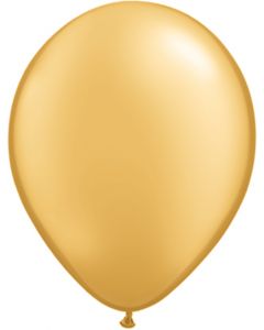 Gold 12cm Plain Round Latex Balloon