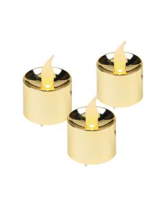 Gold Battery-Operated Votive Candles