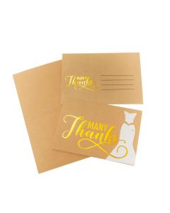 Gold Bridal Shower Thank You Cards