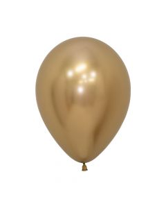 Gold Chrome Reflex Balloons 12cm