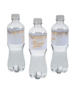 Gold Dot Thank You Water Bottle Labels